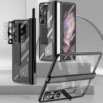 Magnetic Hinge Protection Phone Case for Galaxy Z Fold 3/4/5/6 with S Pen Holder