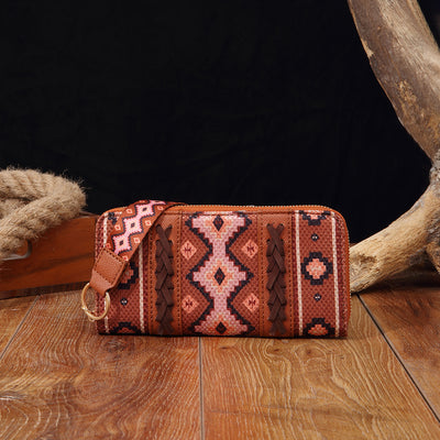 Bohemian Wallet Vintage Canvas Ethnic Style Small Clutch For Women