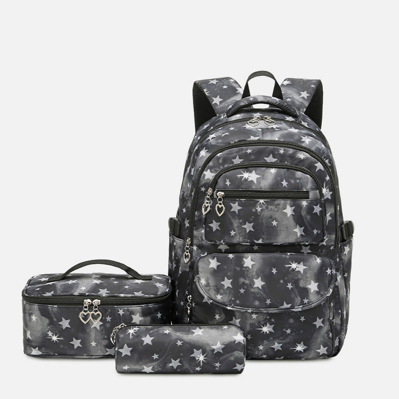 Backpack for Teen Girls 3Pcs School Bag Set with Lunch bag Pencil Bags
