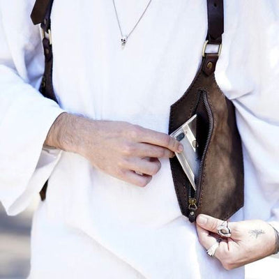 Anti-theft Underarm Shoulder Bag PU Leather Double Shoulder Armpit Bag Wallet