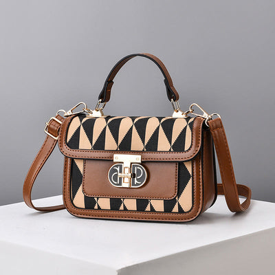 Top-Handle Bag For Women Vintage Square Daily Shopping Crossbody Bag