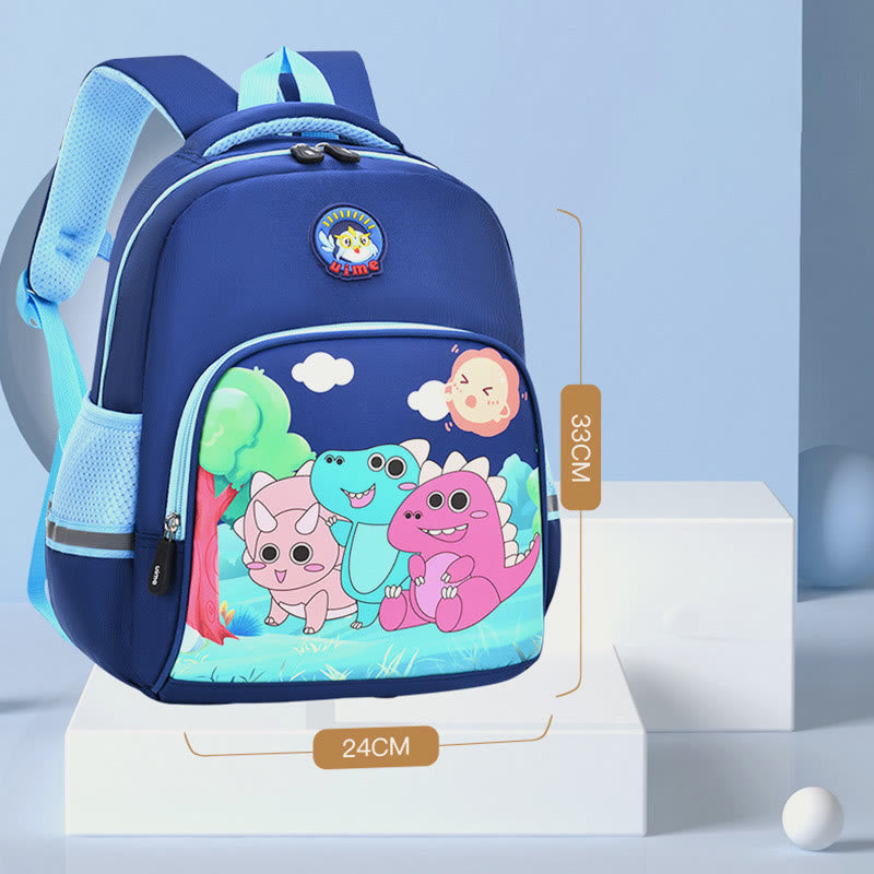 Backpack For Kids Cartoon Character Printing Lightweight Oxford Schoolbag