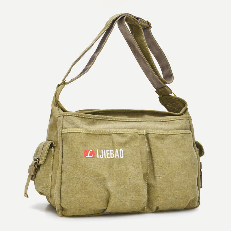 Messenger Bag For Men Vintage Canvas Large Crossbody Kit
