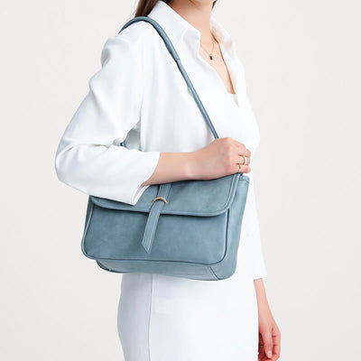 Shoulder Bag For Women Thicken Handle Straps Soft Leather Bag
