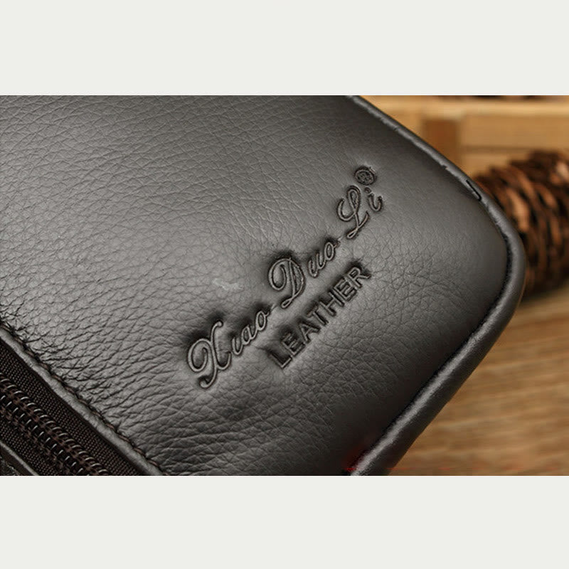 Messenger Bag For Men Mini Ultra Thin Leather Shoulder Bag