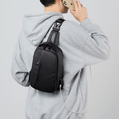 Waterproof Sling Bag Outdoor Casual Chest Bag for Hiking Cycling Traveling