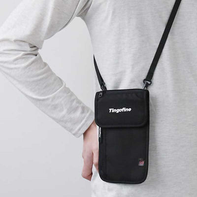 Waterproof RFID Blocking Travel Wallet Passport Holder Small Crossbody Purse