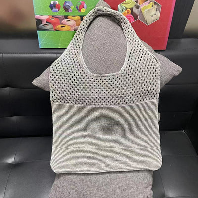 Tote Bag For Women Ethnic Style Wool Knitted Shoulder Bag