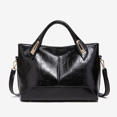 Vintage Tote For Women Wax Genuine Leather Crossbody Bag