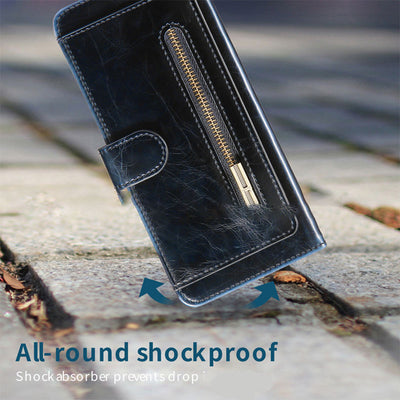Wallet Case for iPhone PU Leather Durable Phone Case with Card Slot