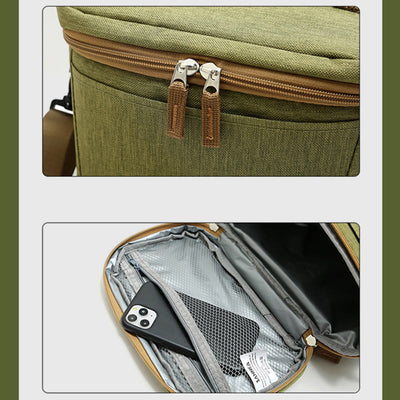 Small Cooler Bag For Picnic Work Oxford Crossbody Lunch Bag