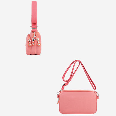 Functional Multi Pocket Crossbody Bag Women Lightweight Shoulder Bag Purse