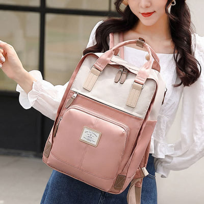 Backpack For Teenage Students Simple Lightweight Multi Pockets Computer Daypack