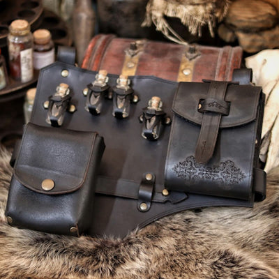 Waist Bag For Women Outdoor Camping Costume Leather Hip Bag