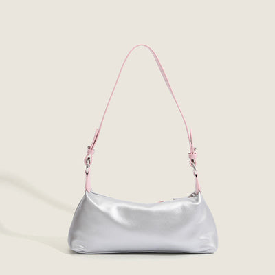 Shoulder Bag For Women Light Color Vegan Leather Daily Purse