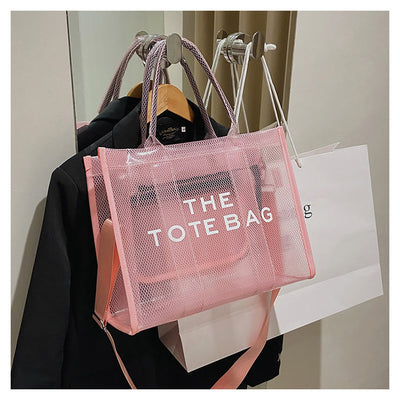 Tote Bag For Women Large Capacity Transparent PVC Crossbody Beach Bag