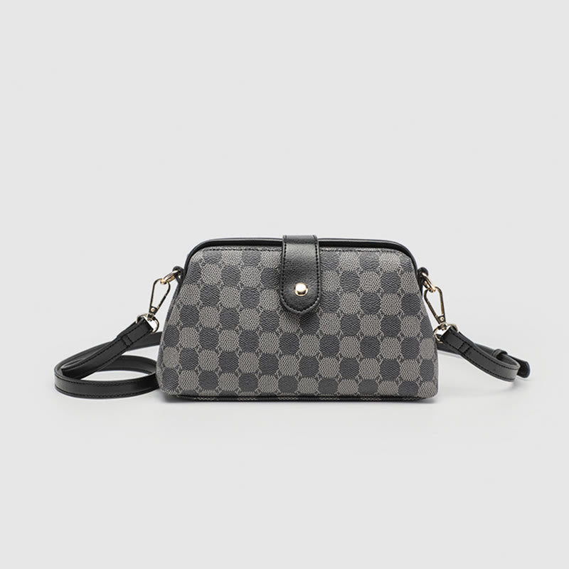 Crossbody Bag For Women Business Vintage Mixed Color Clip Bag