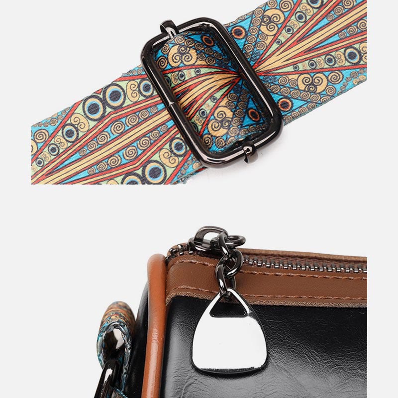 Elegant Vegan Leather Crossbody Bag Classic Solid Color Lady Bag