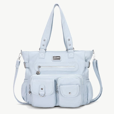 Women Large Underarm Tote Multiple Pockets Two Use Crossbody Bag