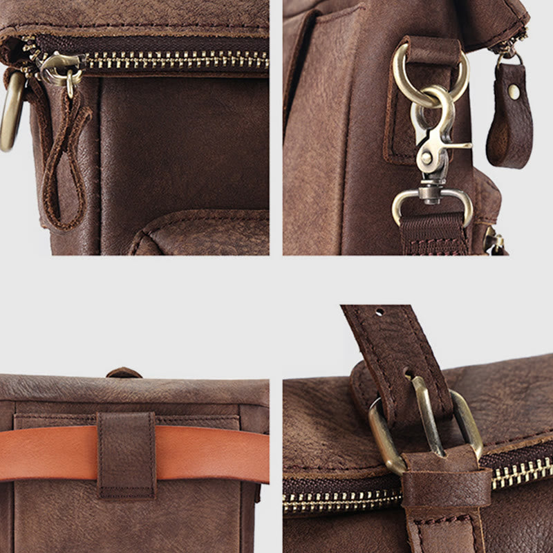 Waist Bag For Men Multifunctional Outdoor Sports Wear Belt Leather Bag