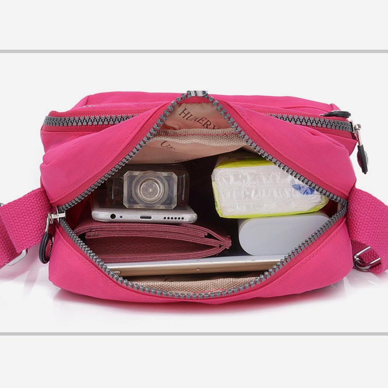 Multi Pocket Crossbody Bag Purse Ladies  Casual Travel Shoulder Handbag