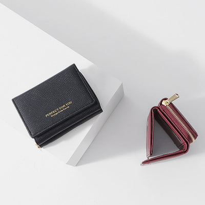 Trifold Multi-Slot Short Wallet Mini Wallet for Women Girls