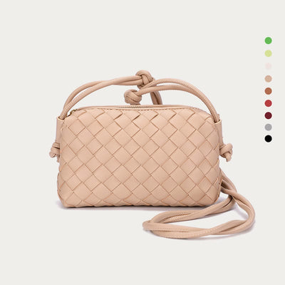 Crossbody Bag For Women Knitted Plaid Pattern Phone Bag