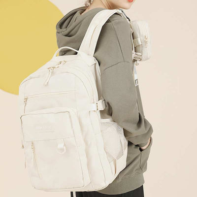 Waterproof Multi-Pocket School Backpack Bookbag With Pouch Fit 15.6" Laptop