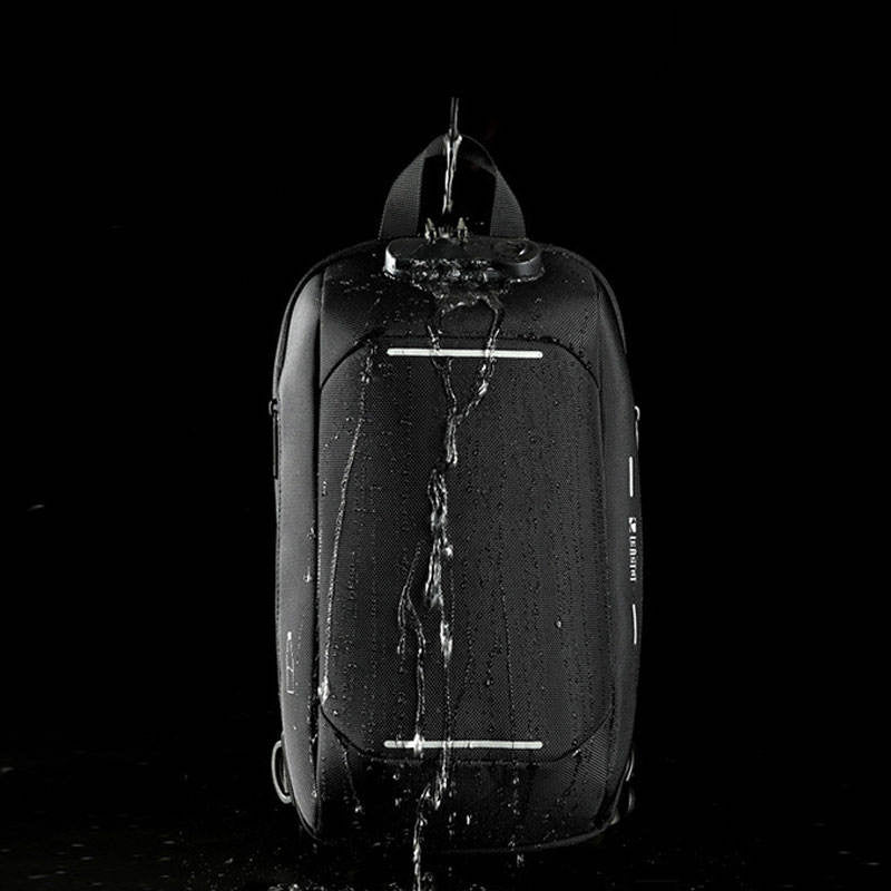 Anti-theft Waterproof Chest Bag Sling Bag With USB Charging Port