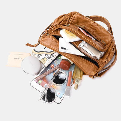 Multi-Pocket Large Capacity Vintage Crossbody Bag
