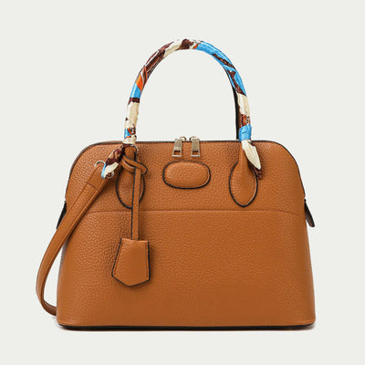 Top-Handle Bag For Women Vintage Thin Silk Scarf Handle