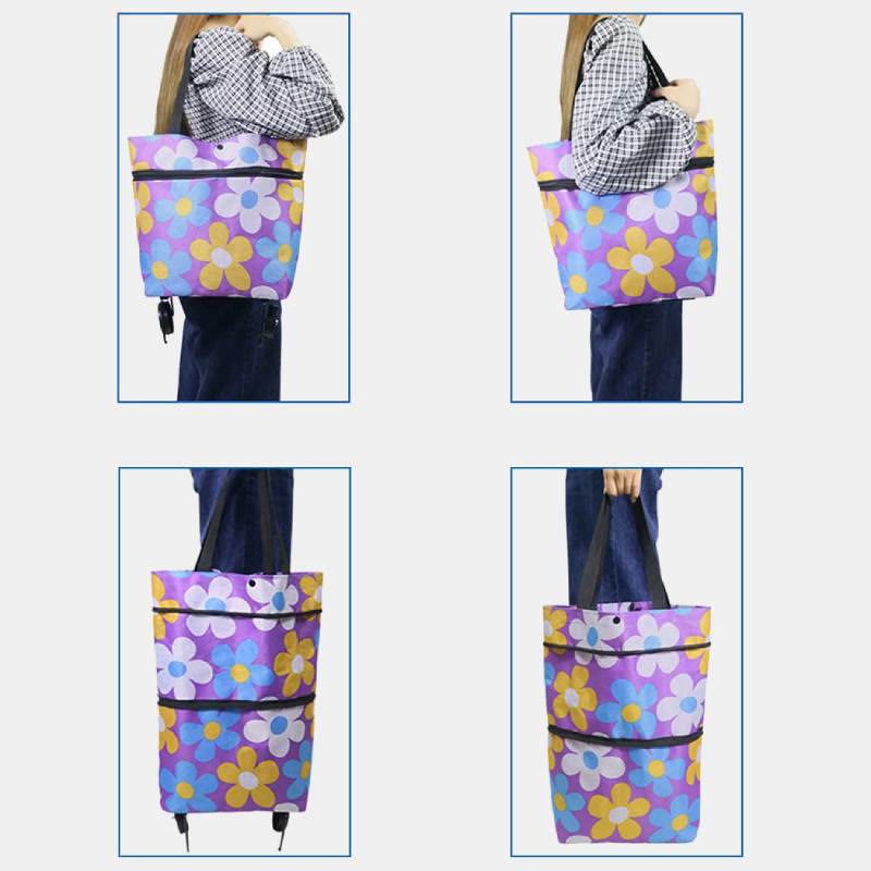 Large Capacity Expandable Foldable Trolley Bag