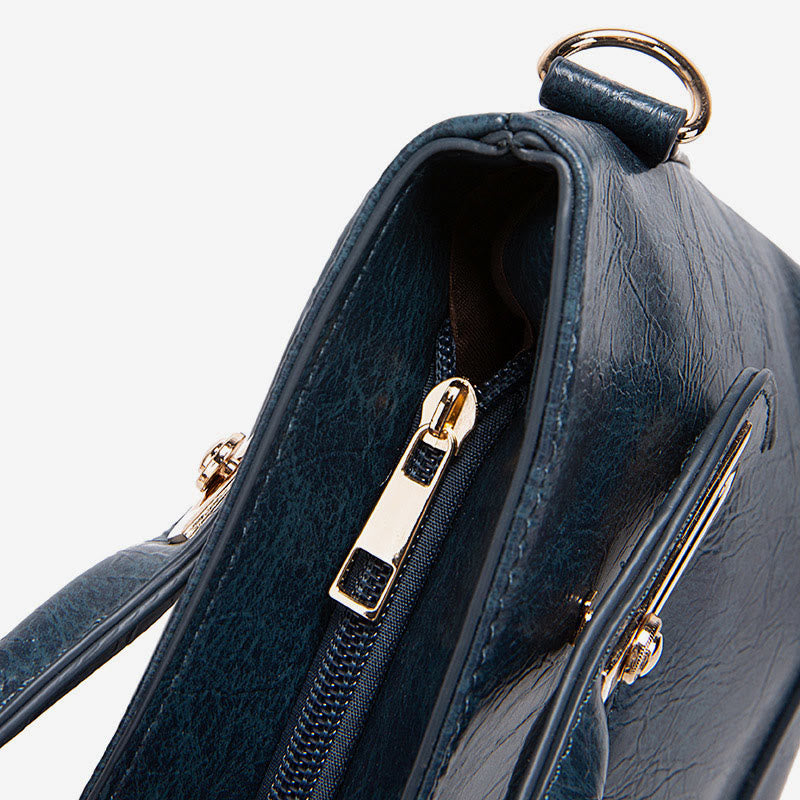 Vintage Tote For Women Wax Genuine Leather Crossbody Bag