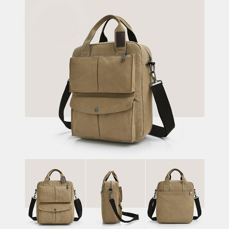 Multi-Carry Large Capacity Canvas Messenger Bag Handbag