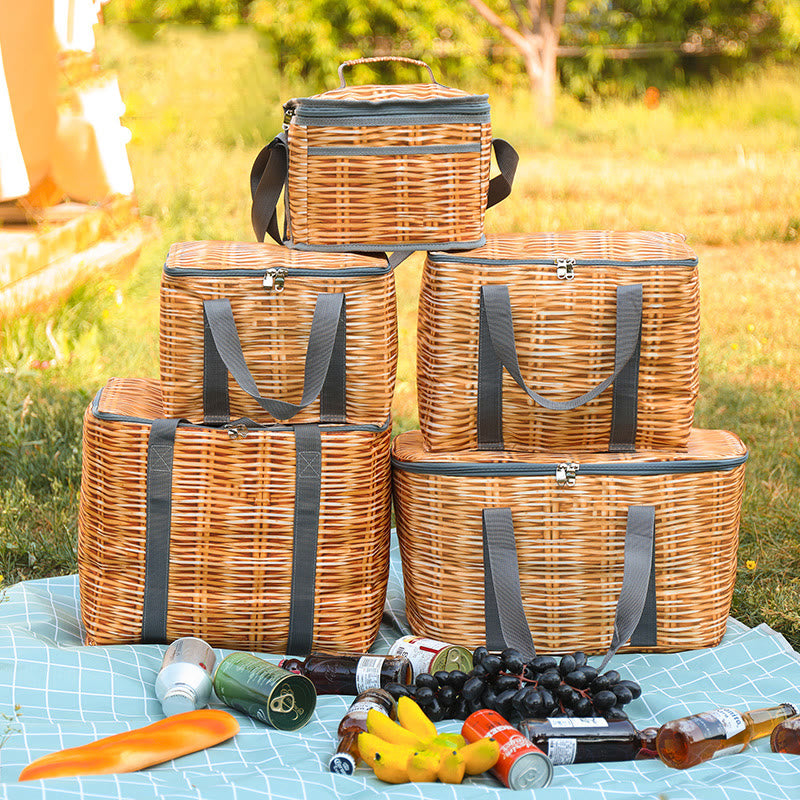 Cooler Bag For Travel Foldable Thicken Insulation Picnic Bag