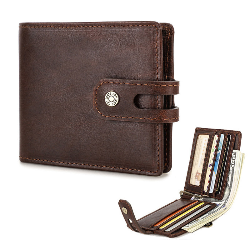 Bifold RFID Blocking Leather Wallet