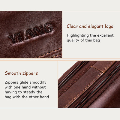 Leather Waist Bag For Men Retro Multifunctional Crossbody Phone Bag