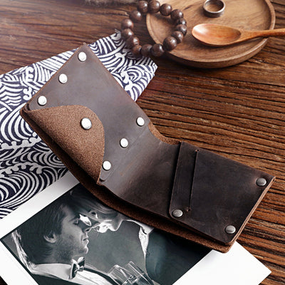 Vintage  Rivet Genuine Leather Wallet