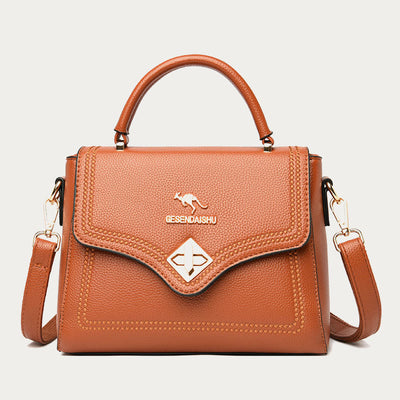 Classic Tote For Commuting Outing Minimalist Small Leather Handbag