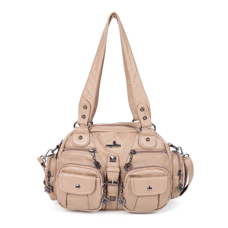 Solid Color Fashion Dumplings Messenger Bag