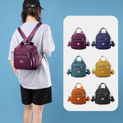 Multi-Pocket Waterproof Crossbody Bag Backpack