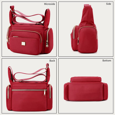 Nylon Crossbody Bag For Women Daily Outfit Multiple Pockets Purse