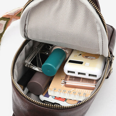 Sling Bag For Women Lightweight Wide Straps Leather Shopping Bag