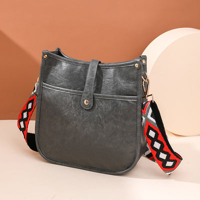Crossbody Bag for Women PU Leather Vintage Adjustable Shoulder Bag