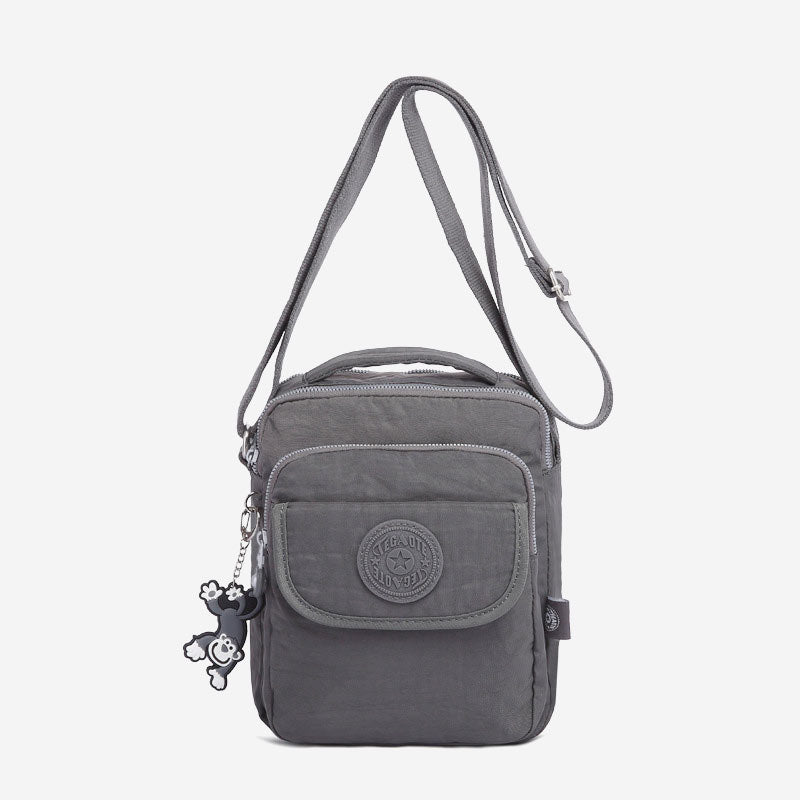 Triple Zip Waterproof Small Casual Crossbody Bag