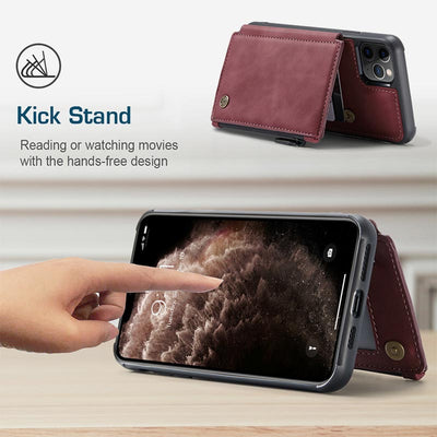 2 IN 1 Anti-theft RFID Phone Bag Wallet Smartphone Case Compatible with iPhone