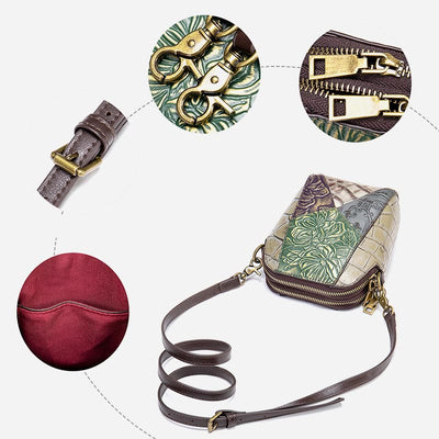 Phone Bag For Women Vintage Custom Mini Cowhide Crossbody Bag