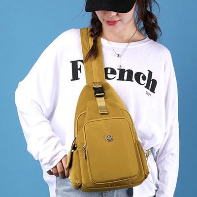 Multifunctional Sling Bag For Women Portable Waterproof Nylon Backpack
