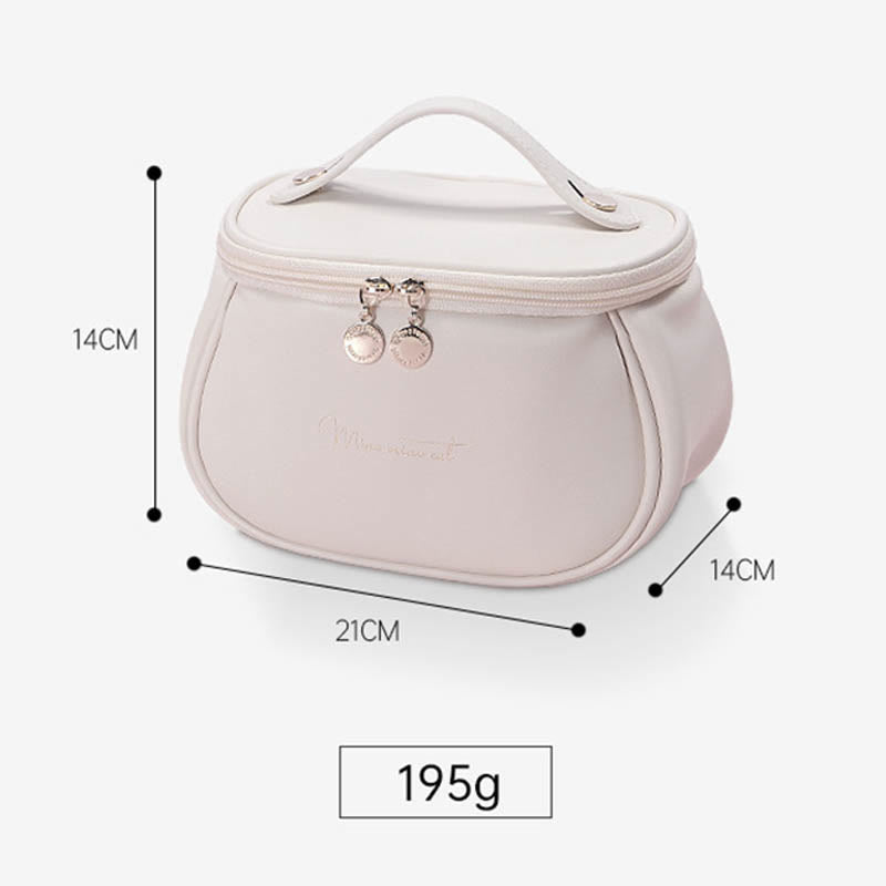 Minimalist Storage Bag Womens Travel Portable Leather Makeup Bag
