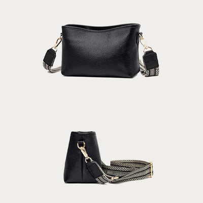 Crossbody Bag For Women Solid Color Lychee Pattern Leather Bag